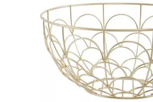 Interiors by Premier Vertex Deco Fruit Basket Matte Gold