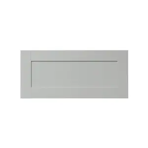 GoodHome Alpinia Matt grey wood effect Shaker 2 drawer front, bridging door & bi fold door 800mm