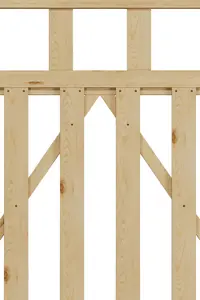 Outdoor Wooden Garden Gate Fence with Door Latch 120cm W x 120cm H