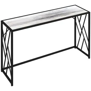 HOMCOM Vintage Sofa Table, Metal Frame Console Table for Hallway Living Room