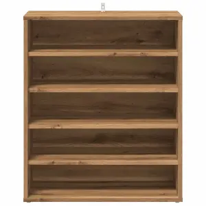 Berkfield Shoe Cabinet Artisan Oak 60x35x70 cm Engineered Wood