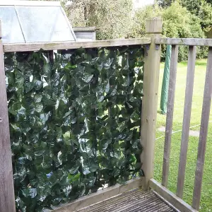 True Products Artificial Two Colour Ivy Leaf Hedge Garden Fence Privacy Screening - 1m x 3m