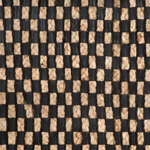 Leather Area Rug 140 x 200 cm Black and Beige GERCE II