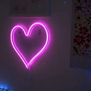 ValueLights Heart Neon White Light Decoration