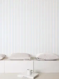 Galerie Smart Stripes 2 Blue Napkin Stripe Smooth Wallpaper