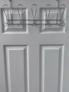 Showerdrape Lyrical Chrome Over Door Storage Hooks