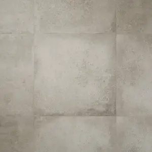 Colours Kontainer Light grey Matt Flat Concrete effect Textured Porcelain Indoor Wall & floor Tile, Pack of 3, (L)590mm (W)590mm