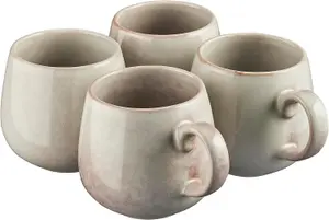 Cooks Professional Nordic Stoneware Mugs 350ml Reactive Glaze Set of 4