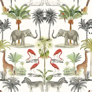 Mirrored Animals Wallpaper Multi Arthouse 924109