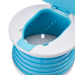 Blue Travel Portable Toilet Car Foldable Potty Seat for Children