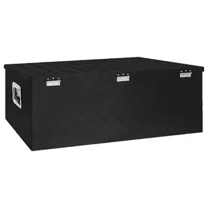 Berkfield Storage Box Black 100x55x37 cm Aluminium