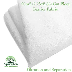 Spudulica 2.25x8.8m (20m2) Cut Non Woven Membrane - Separation, Stabilisation and Drainage layer