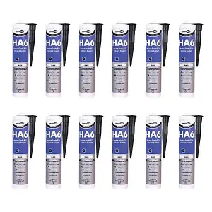 BOND IT HA6 Marine Grade Silicone Sealant Blalck 310ml - Pack of 12