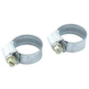 Eliza Tinsley Aluminium Worm drive 18mm- 25mm Hose clip, Pack of 2