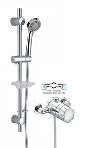 Bristan Sirrus Gummers Opac Exposed Thermostatic Mixer Shower + Riser Rail