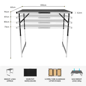 Milestone Camping Aluminium Folding Camping Table