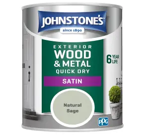 Johnstone's Exterior Quick Dry Satin Natural Sage - 750ml