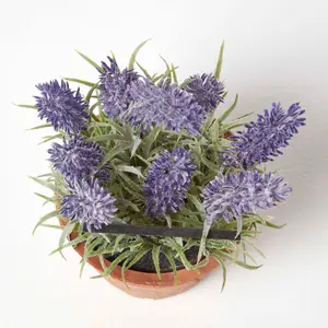 Homescapes Artificial Lavender Plant in Decorative Pot