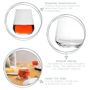 Bormioli Rocco - Inalto Uno Stemless Wine Glasses - 350ml