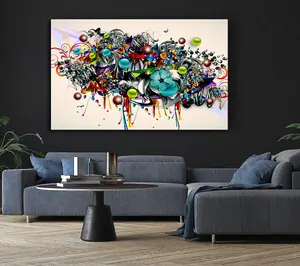 Flower Bubbles Canvas Print Wall Art - Medium 20 x 32 Inches