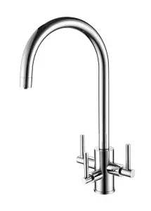 Clearwater Stella Tri Spa Kitchen Filter Tap Filtered Water & Cold & Hot Chrome PVD - ST2CP