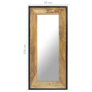 Berkfield Mirror 110x50 cm Solid Mango Wood