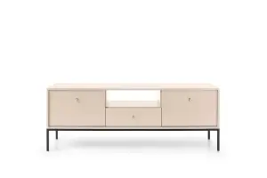 Elegant Mono TV Cabinet H560mm W1540mm D390mm in Beige - Stylish Storage for Modern Entertainment