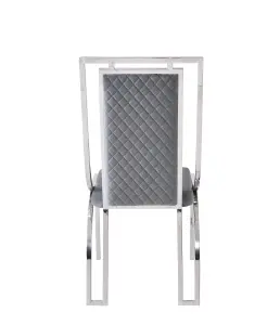 Set Of 2 Windsor Grey And Chrome Dining Chair