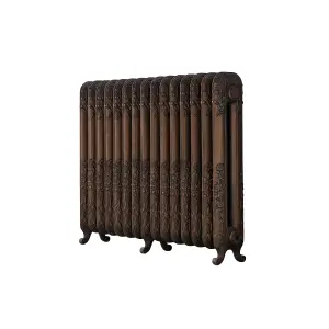 Arroll Daisy Cast iron Bronze 15 Column Radiator, (W)1009mm x (H)794mm