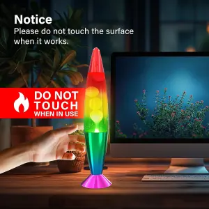 Contemporary Rainbow Lava Lamp Light Peaceful Motion Wax Liquid Relaxation