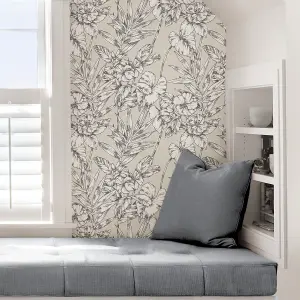 NuWallpaper NUS3145 Cayman Peel & Stick Wallpaper, Grey