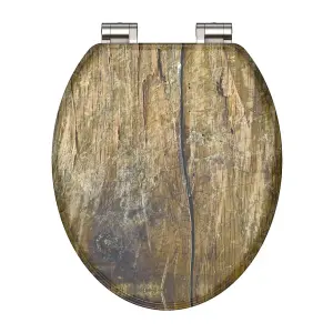 SCHÜTTE Toilet Seat Solid Wood MDF Brown