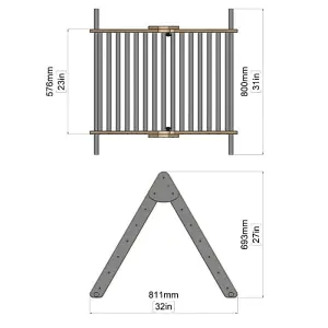 Rebo Montessori Pikler Style Climbing Triangle