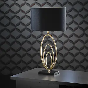 Luminosa Vilana Table Lamp Gold Leaf, E27