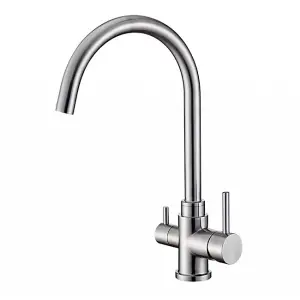 Hommix Pisa Brushed 304 Stainless Steel 3-Way Tap (Triflow Filter Tap)