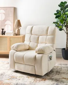 Electric Recliner Chair ARES Fabric Light Beige