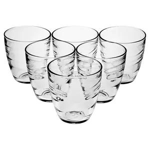 URBNLIVING 9cm Height Set of 6 Drinking Glasses 280ml