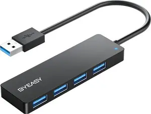 USB Hub, BYEASY 4-Port USB 3.0 Hub Ultra Slim Portable USB Splitter For iMac Pro, Macbook Air, Mac Mini/Pro, Surface Pro, Notebook PC, Laptop, USB