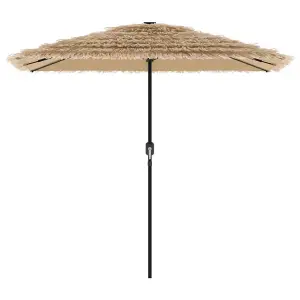 Berkfield Garden Parasol with Steel Pole Brown 248x248x248 cm