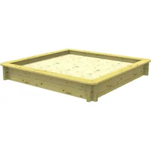 Garden Timber Company Wooden Sandpit 2m x 2m - 295mm Height - 44mm Thick Wall