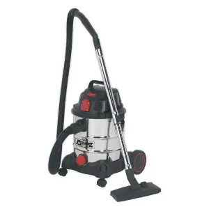 Sealey Vacuum Cleaner Industrial 20L 1400W/230V Stainless Drum Auto Start PC200SDAUTO