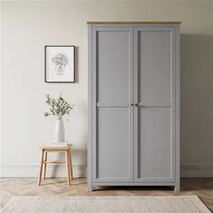 Dunelm Olney Double Wardrobe, Farmhouse, Grey