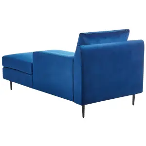 Velvet Chaise Lounge Navy Blue GUERET