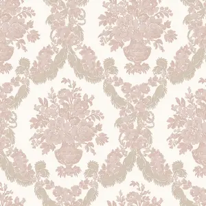 Galerie Italian Classics 4 Pink Floral Damask Embossed Wallpaper