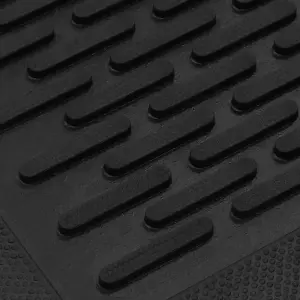 JVL Office Entrance Absorbent Barrier Door Mat, 45x75cm, Black/Blue