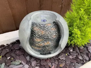 Pebble Urn Modern Mains Plugin Powered Water Feature