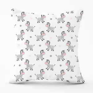 Cute Hand Drawn Zebra Cushions 45cm x 45cm