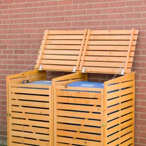 KCT Wooden Wheelie Bin Store Outdoor Storage - Double ( 2 x 240L)