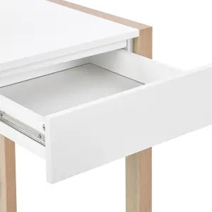 Home Office Desk with Storage White JENKS