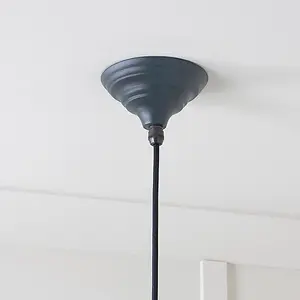 Smooth Nickel Hockley Pendant in Soot